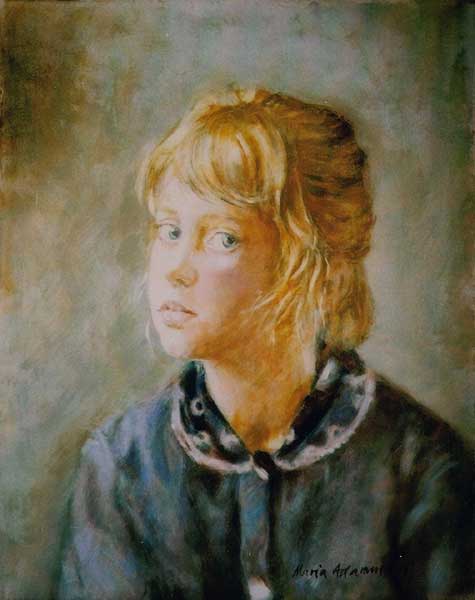 Jasnowłosa dziewczynka  50 x 40
